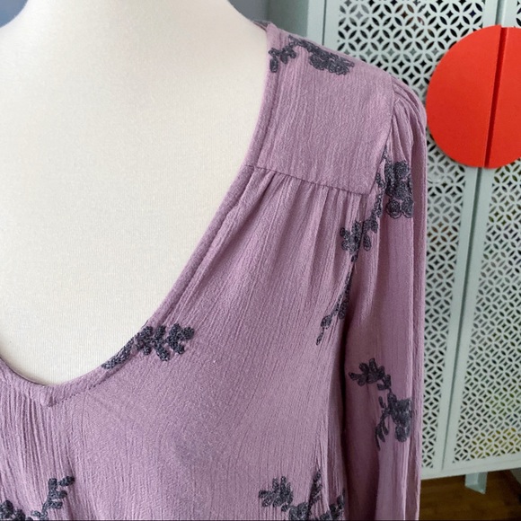 Free People Austin Embroidered Dress in Elderberry - Picture 3 of 12